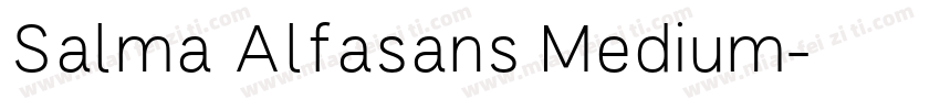 Salma Alfasans Medium字体转换